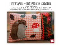 Stickdatei - ITH Kissen Igel Herbstliebe